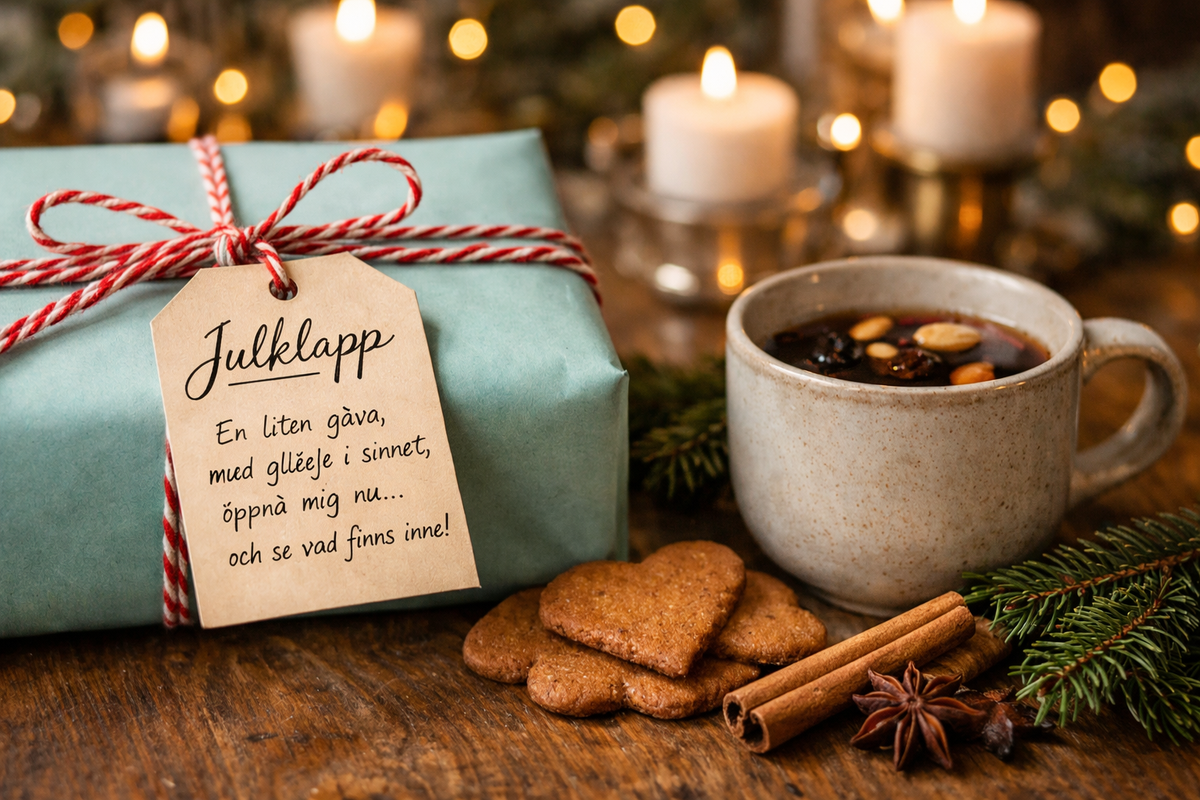Julklapp and the tradition of gift rhymes how to label gifts the Swedish way