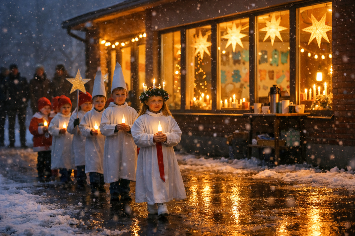 Preschool and School in December Holiday Performances, Lucia, Gifts, and Holidays