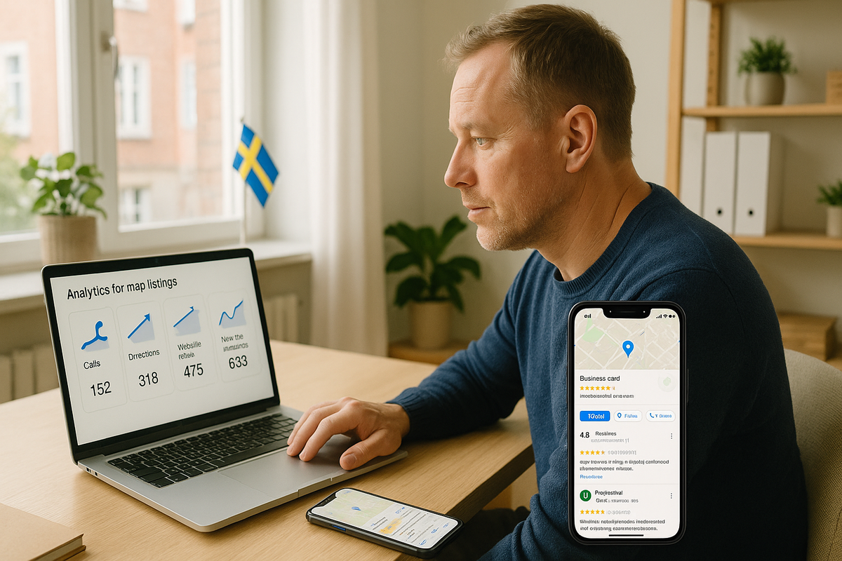 What competent promotion on maps gives businesses in Sweden